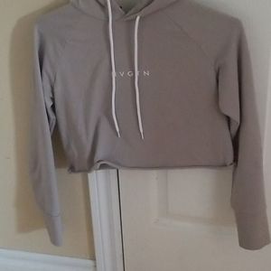 NVGTN heather raw cut hoodie small